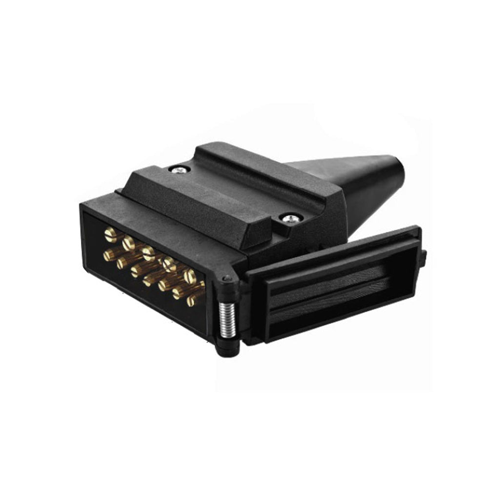 82171BL 12 Pin Flat Connector Plug Suitable For Trailer Caravan Boat Vehicle.