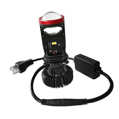 2x H4 Y7D Bi-LED Mini Lens Car Headlight Lamps 6000K Suitable For Universal Vehicles