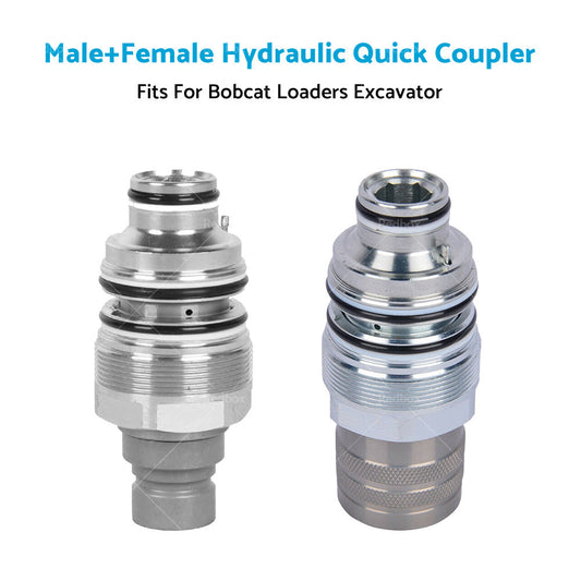 Hydraulic Flat Face Quick Coupler Male & Female Suitable For Bobcat 46mm 1 13/16 inch Thread
