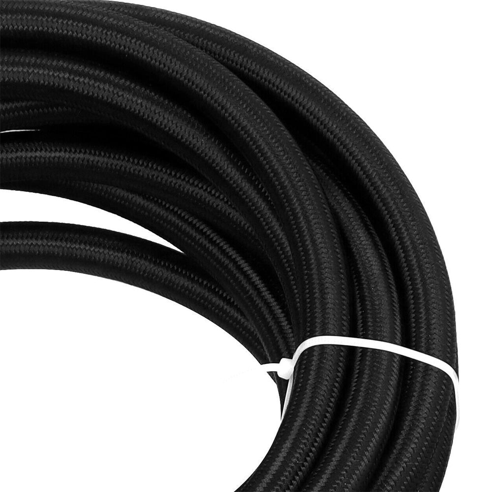 8AN E85 Stainless Steel Braided PTFE Fuel Line Hose Swivel Fittings Kit 20FT 6M.