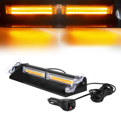 Amber Bar LED Flashing Beacon Strobe Warning Light Car Truck For Windshield Dash.