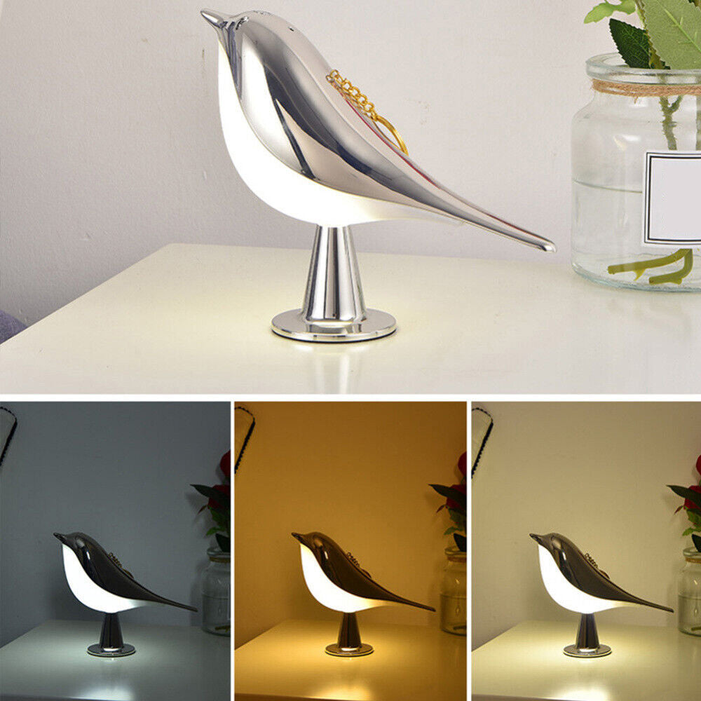 Modern Magpie Bird LED Table Lamp Touch Control Bedside Reading Night Light for Bedroom.