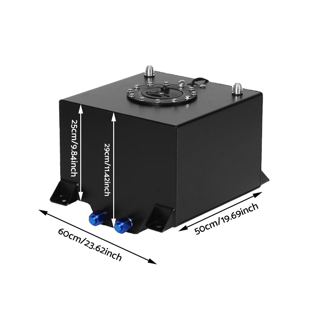 20 Gallon 80 Litre Black Aluminum Fuel Cell With Sending Unit Suitable for Unive