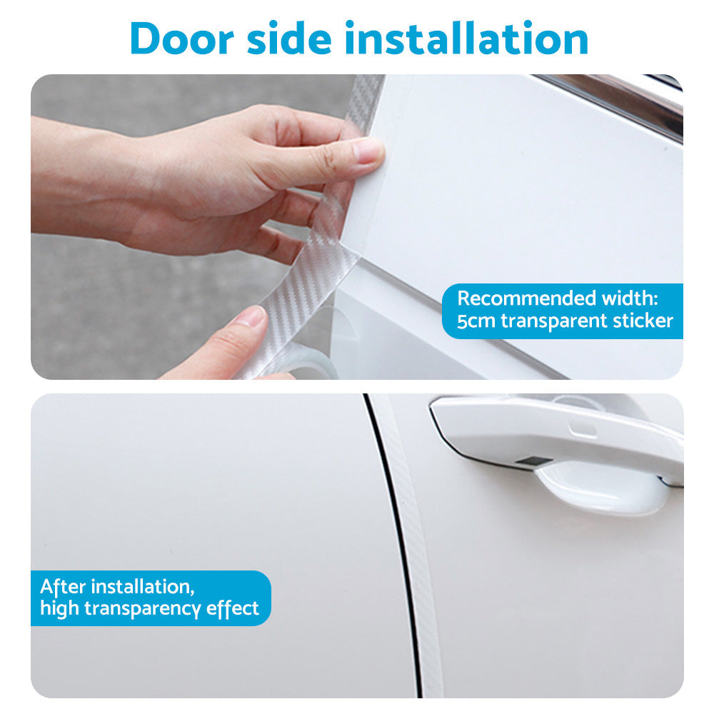3m Car Door Sill Protector Carbon Fiber Edge Sticker Suitable for Universal Vehi
