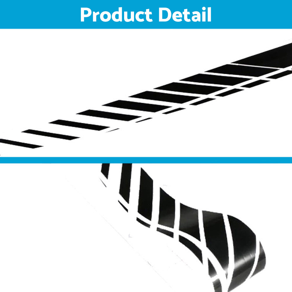 2x Racing Plaid Side Door Fender Skirt Stripes Decals Stickers Suitable for Univ