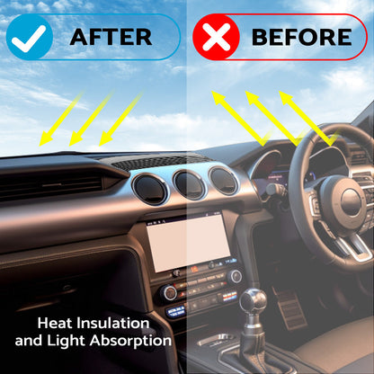 Dashboard Cover Dash Mat Suitable For Ford Mustang FM 2015-2022 Hatch Black