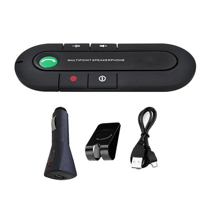 Bluetooth Handsfree Speaker MP3 Player With Sun Visor Clip & Car Charger Suitable For Universal Cars