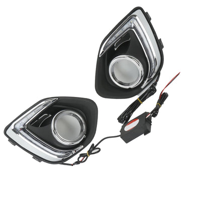 Pair Front Fog Light Lamp LED Suitable for Mitsubishi ASX 2013-2015