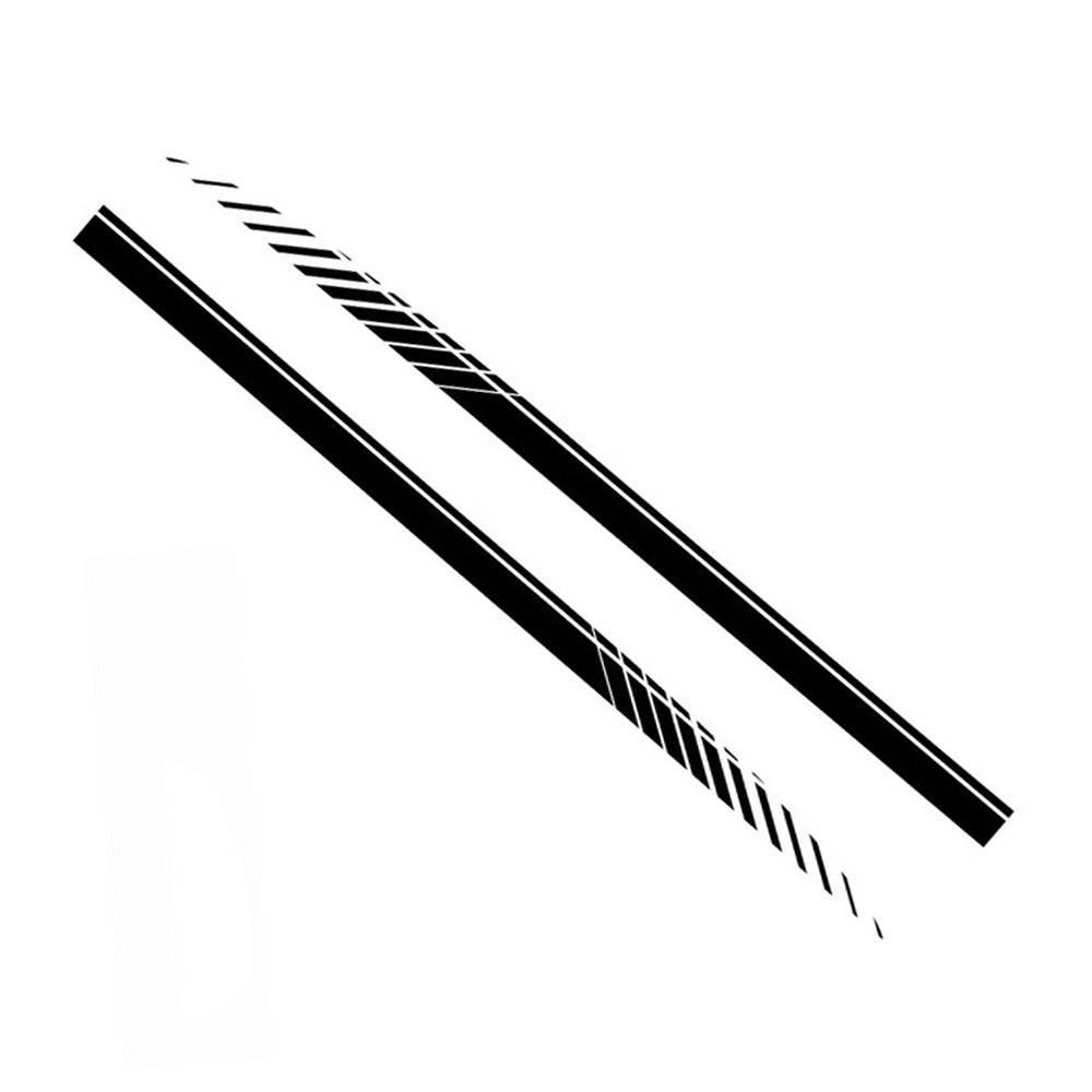 2x Racing Plaid Side Door Fender Skirt Stripes Decals Stickers Suitable for Univ