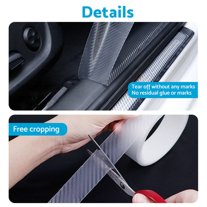 3m Car Door Sill Protector Carbon Fiber Edge Sticker Suitable for Universal Vehi