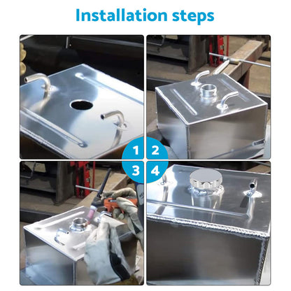 2 Inch Aluminium Alloy Weld-On Filler Neck And Cap Suitable for Oil Fuel Water T