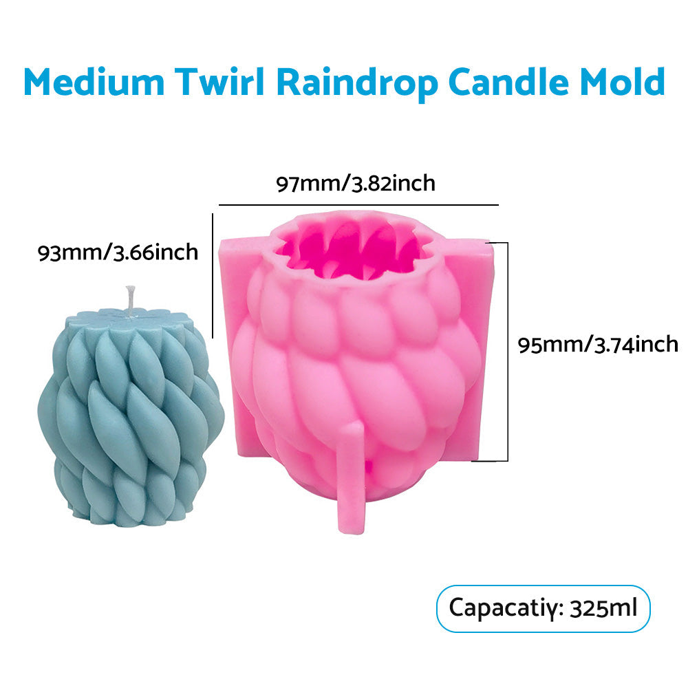2PCS Candle Mold 3D Silicone Resin Candle Mould Epoxy Casting Mould DIY Craft.