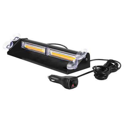 Amber Bar LED Flashing Beacon Strobe Warning Light Car Truck For Windshield Dash.