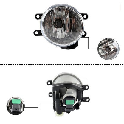 2x Front Grill Bumper Halogen Fog Lights Suitable For Toyota Yaris 2018-2019