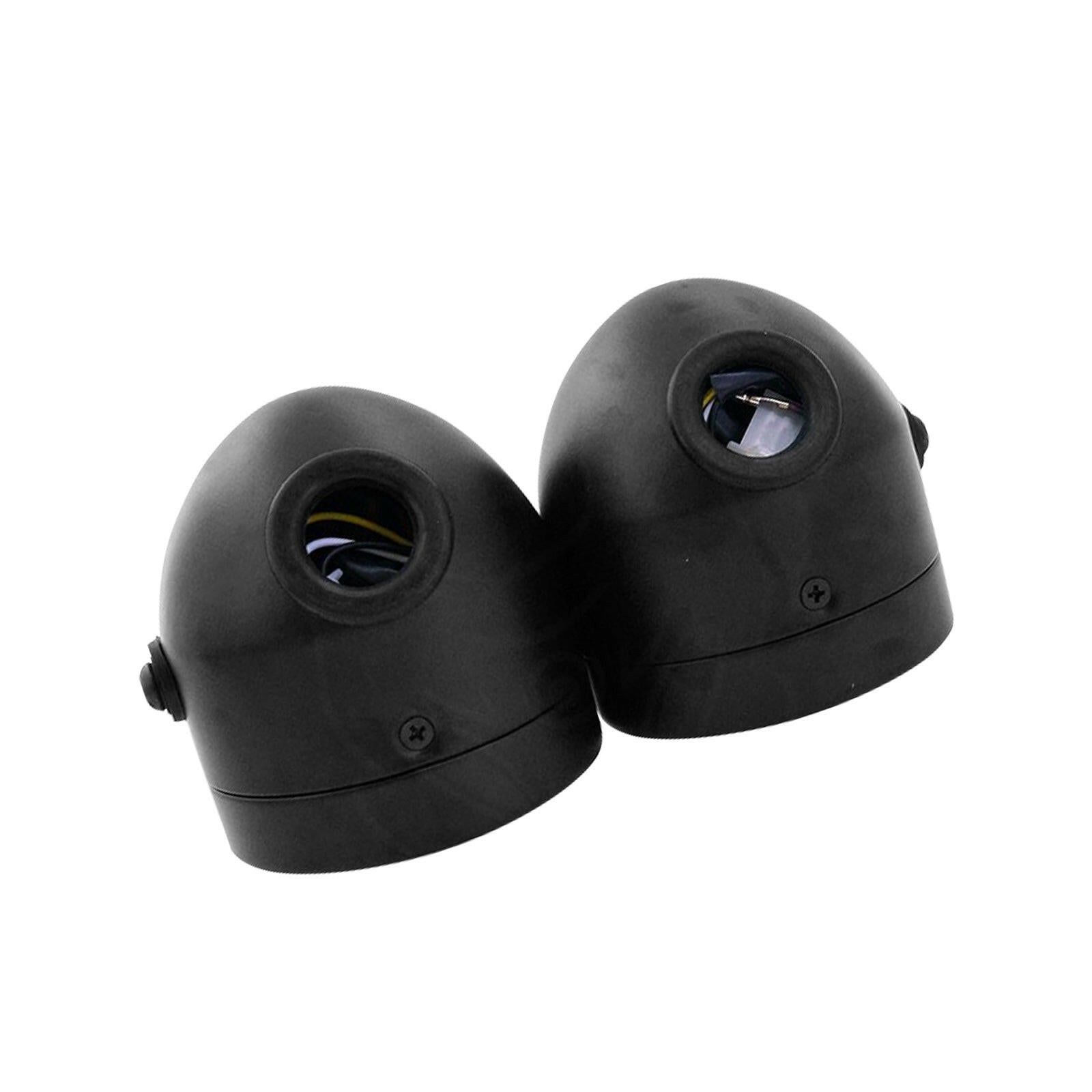 Black Twin Universal Headlight Dual Lamp Suitable For Motorcycle Street Fighter.