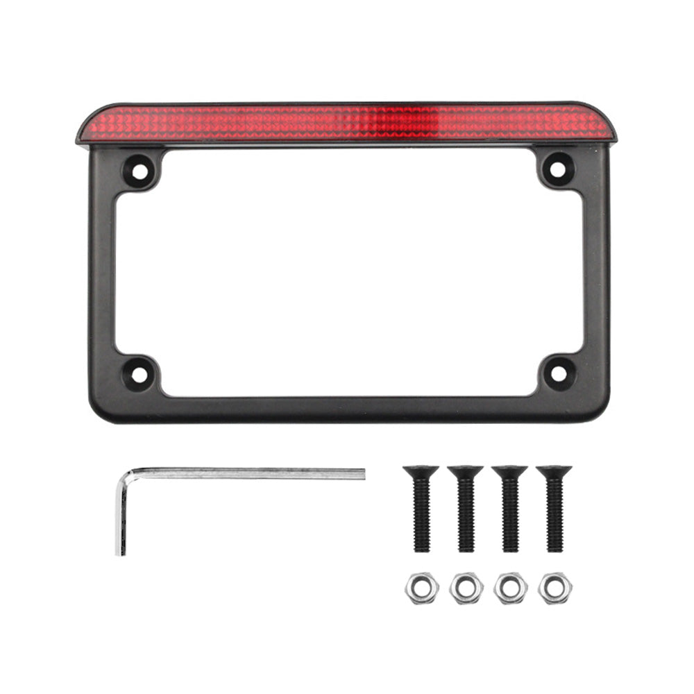 Motorcycle License Plate Frame Bracket With LED Brake Light Suitable for Harley-