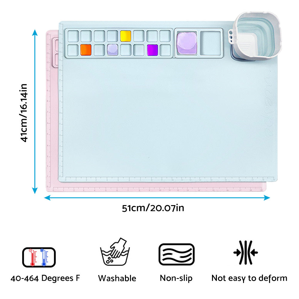 Silicone Art Mat Non-Stick Suitable For Resin Casting Crafts Painting Clay and Play.