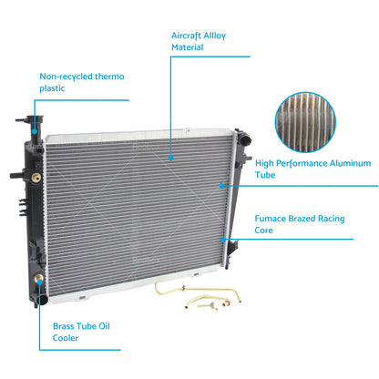 RADIATOR for HYUNDAI TUCSON JM 2. 0 2. 7 KIA SPORTAGE KM V6 PETROL AT MT 2004-2010.