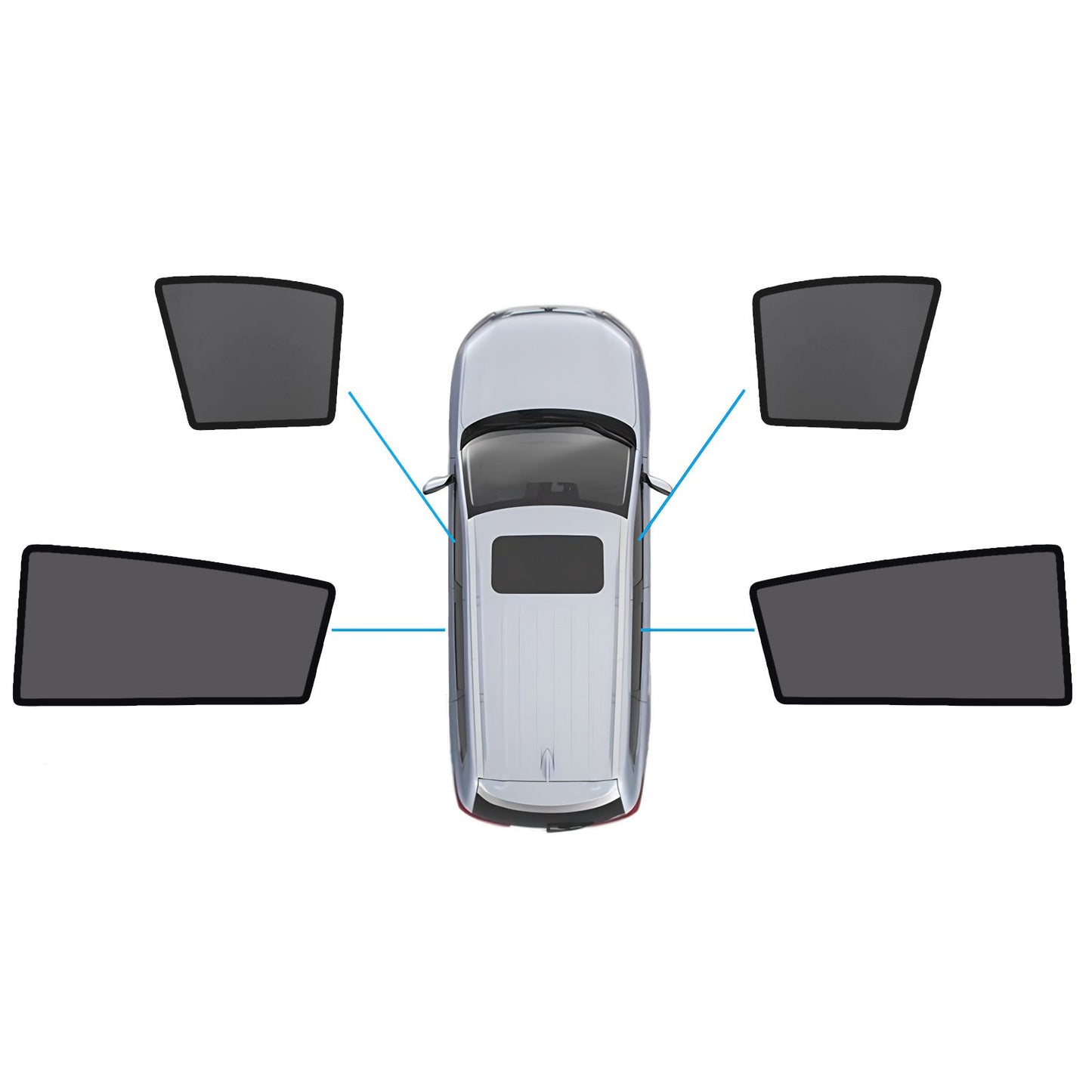 Magnetic Sun Shades Front Windows Suitable For Nissan Tiida C11 Hatch 2004-2010