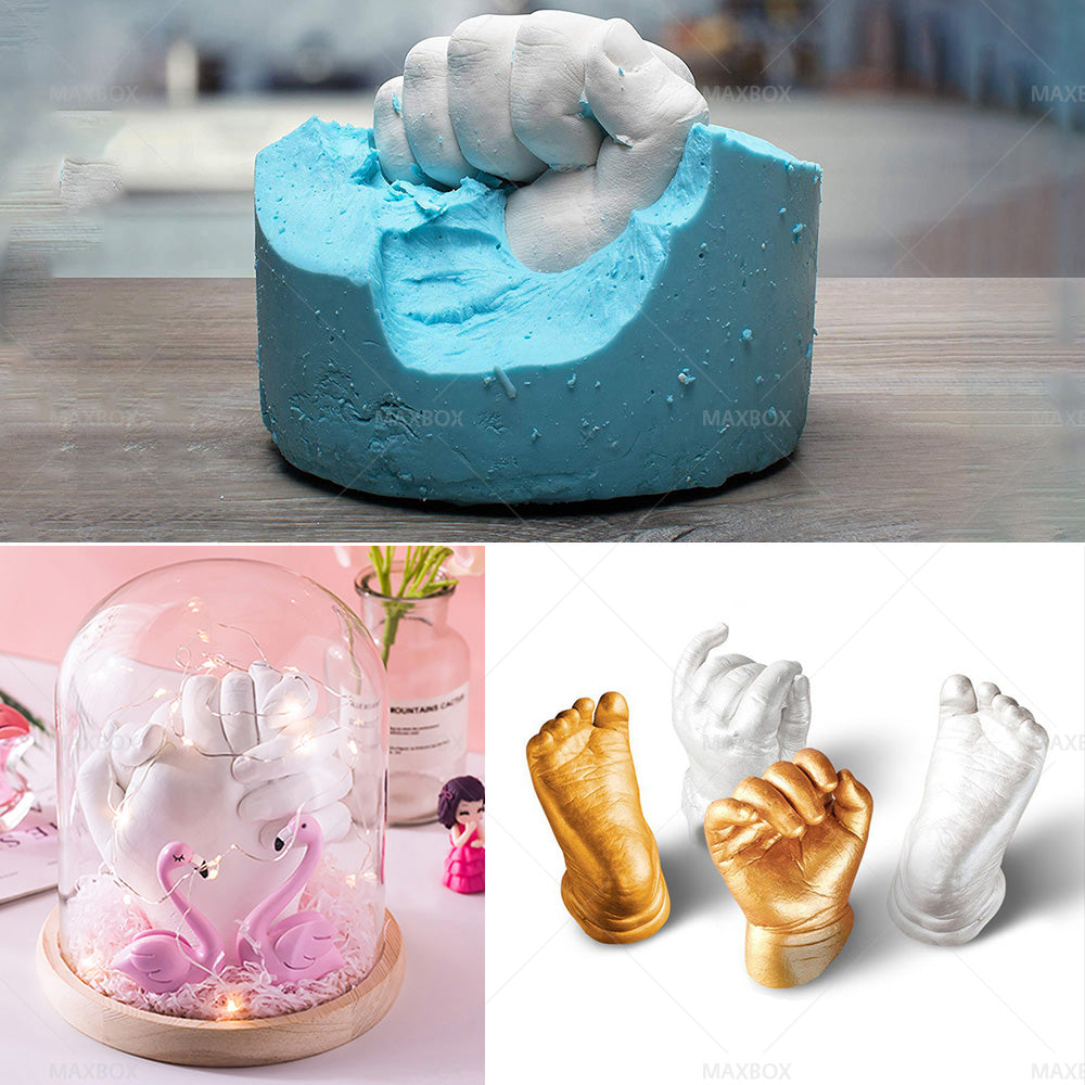 3D KEEPSAKE HANDS DIY CASTING KIT ART 1400G White Clone Model Powder for Adults.