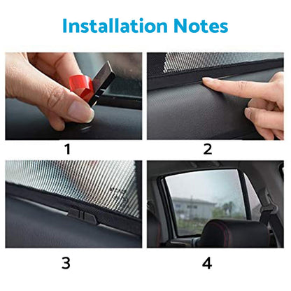 2x Rear Port & Triangular Window Magnetic Mesh Sunshades Suitable For Kia Carnival