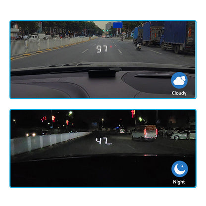 Universal Car Head-Up Display GPS Digital Speedometer with Speed Warning OBD2