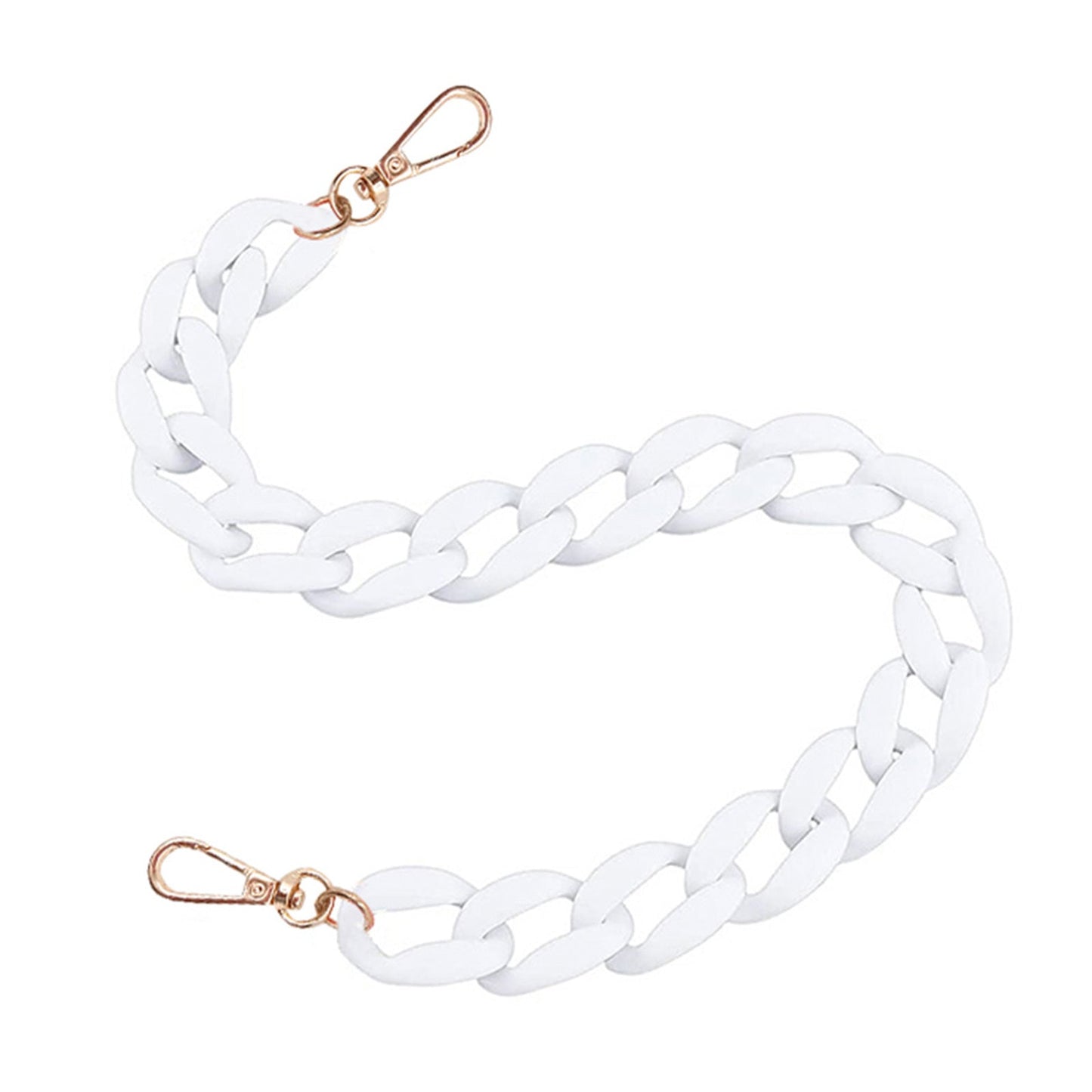 2PCS Resin Purse Chain Handle Acrylic Bag Strap Detachable Purse Clutches Handle.