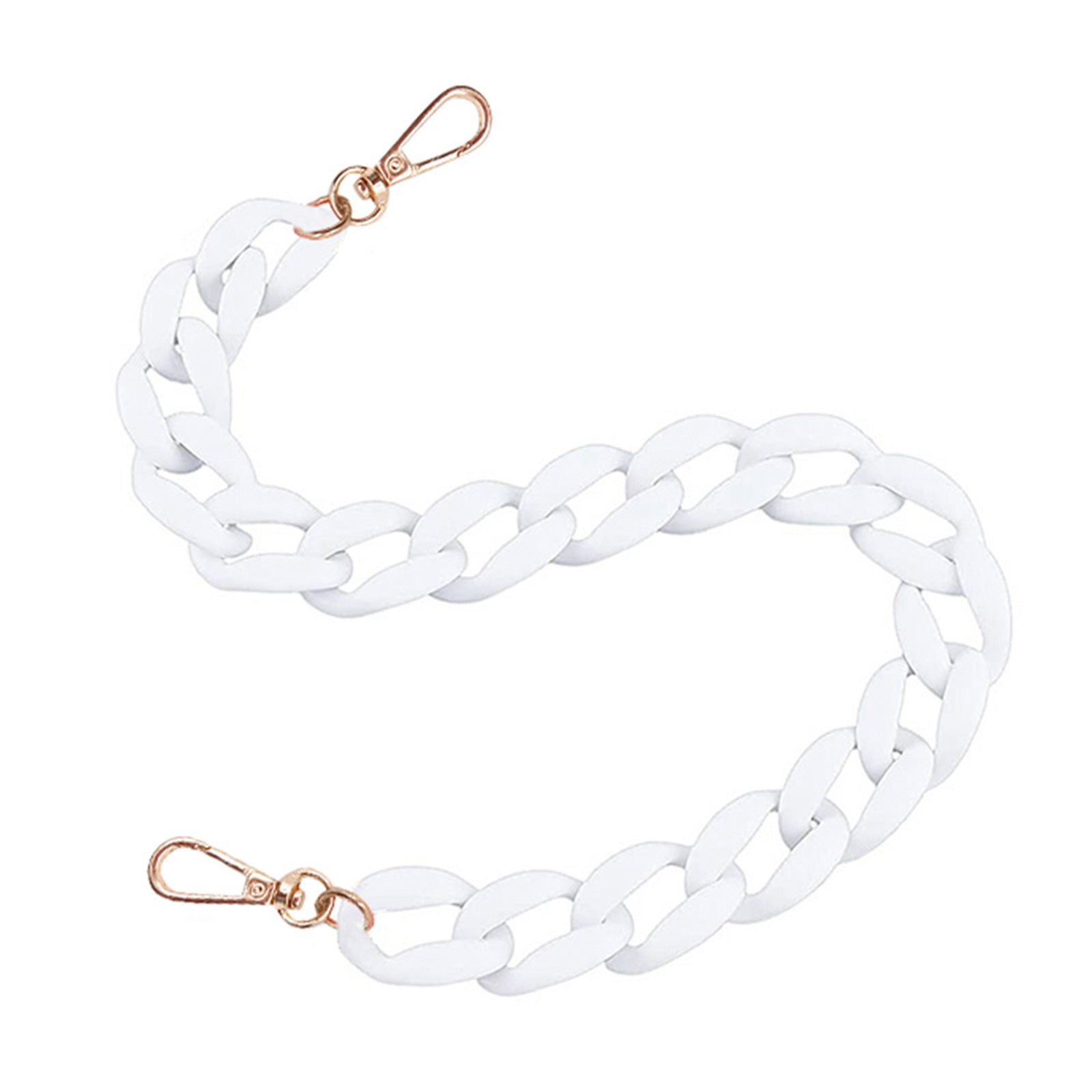 2PCS Resin Purse Chain Handle Acrylic Bag Strap Detachable Purse Clutches Handle.