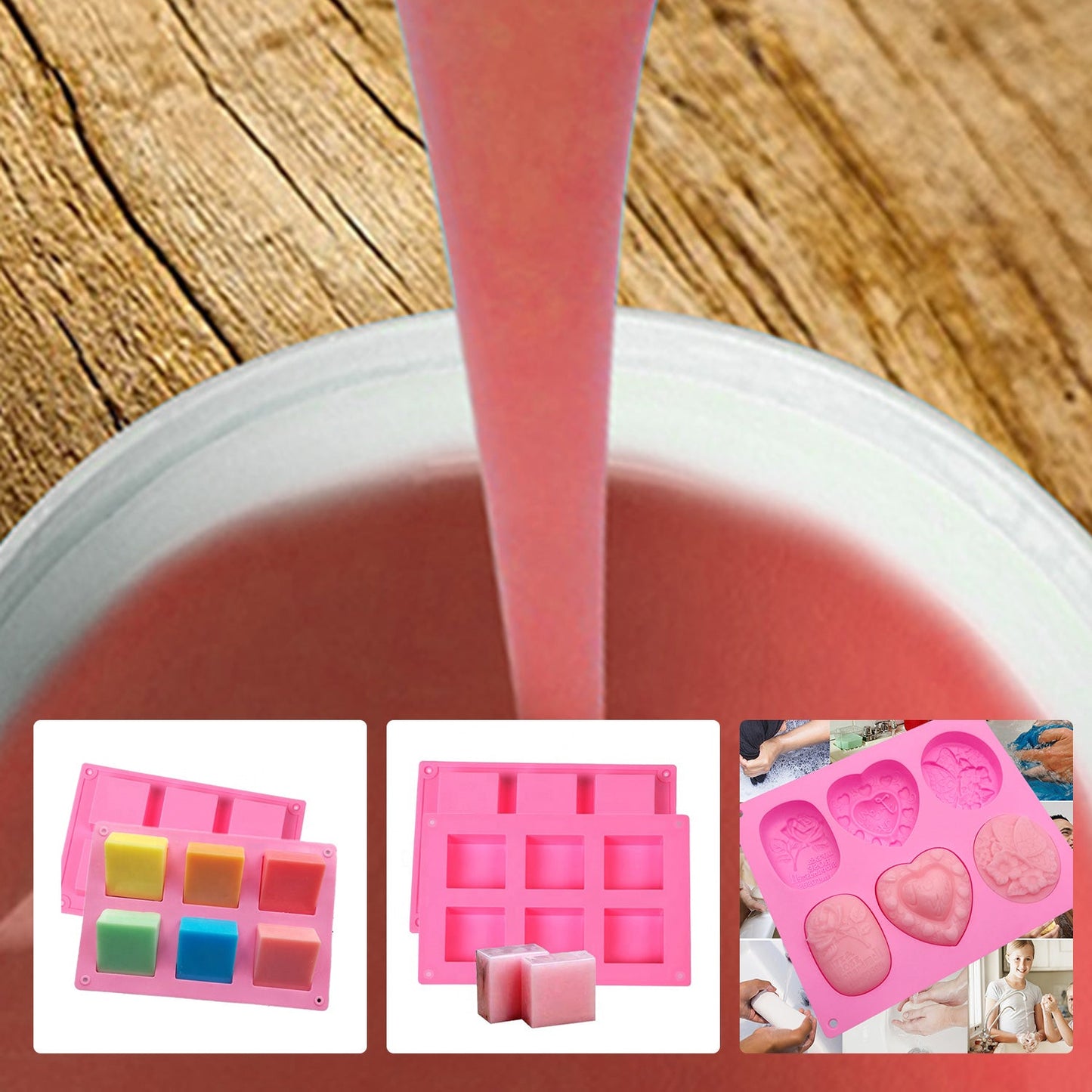 SH25 Liquid Silicone Rubber Mould Making Kit 100:3 Mix - 1Kg 5Kg 10Kg Red.