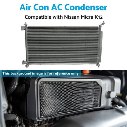 Air Conditioning (AC) Condenser Suitable For Nissan Micra K12 2007-2010 650mm x 16mm