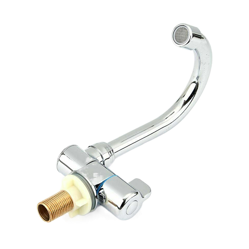 For RV Motorhome Faucet Single Cold Water Tap 360 Degree Rotation 1 or 2in Mounting.