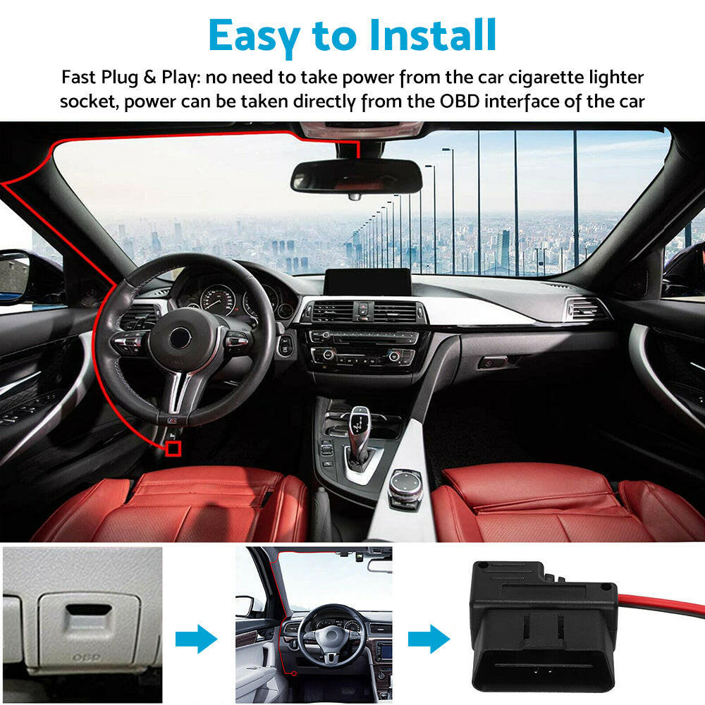 Hard Wire Kit Mini USB 5V/3.0A Suitable For Smart Dash Cams Uniden IGO CAM 85R.
