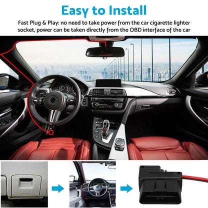 Hard Wire Kit Mini USB 5V/3.0A Suitable For Smart Dash Cams Uniden IGO CAM 85R.