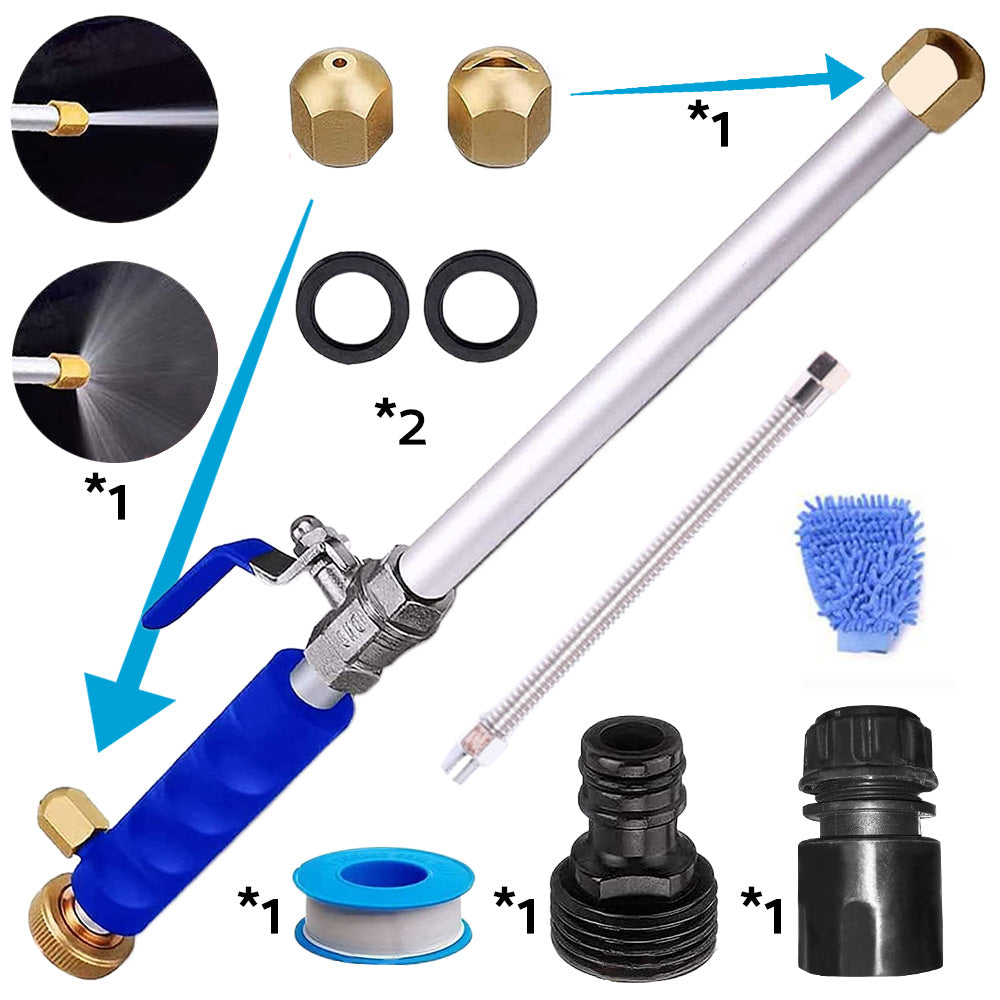 Hydro Jet High Pressure Power Washer Water Spray Gun Nozzle Wand House Cleaner.