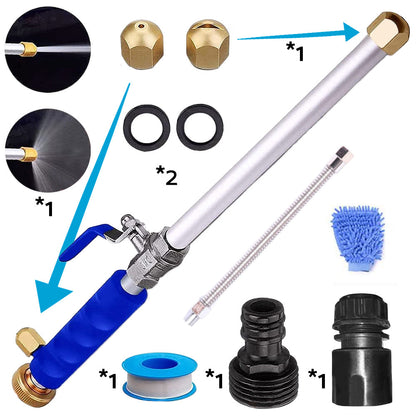 Hydro Jet High Pressure Power Washer Water Spray Gun Nozzle Wand House Cleaner.