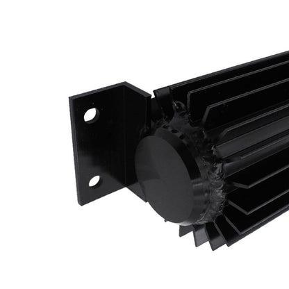 Oil Cooler Universal 12'' Aluminum Dual Pass Finned Transmission W Fittings SL