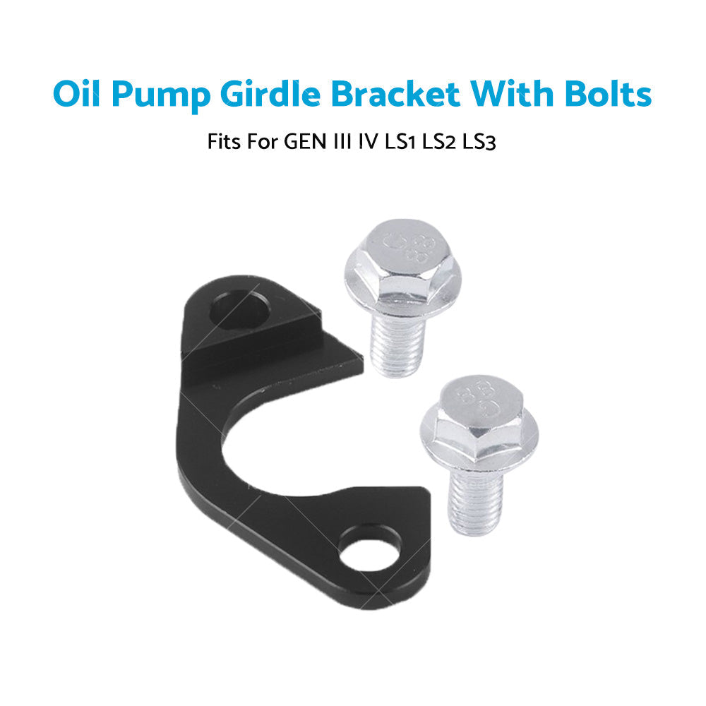 LS Billet Oil Pump Pickup Tube Girdle Brace Hold Down For GEN III IV LS1 LS2 LS3.