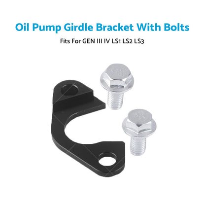 LS Billet Oil Pump Pickup Tube Girdle Brace Hold Down For GEN III IV LS1 LS2 LS3.