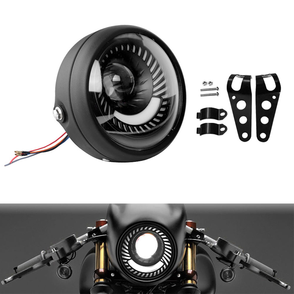 6.5-inch Motorcycle LED Headlight Suitable for Cafe Racer Motorcycles