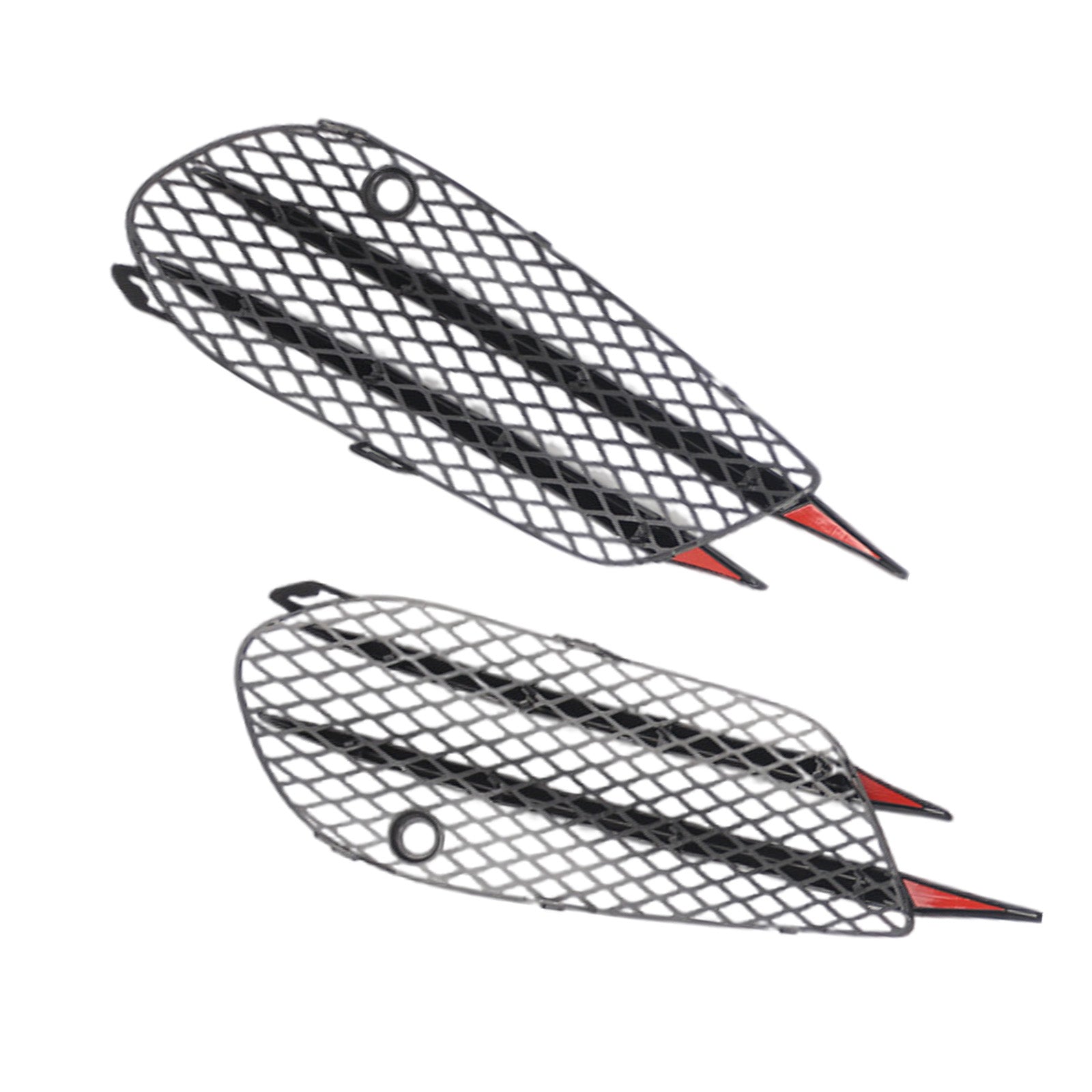 Pair Front Bumper Fog Lamp Grille Suitable for Mercedes-Benz C-Class W205 15-18.