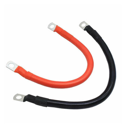 30cm Battery Joiner Connector Lead DC Wire 100A 12V 24V Cable with Lugs Red & Black