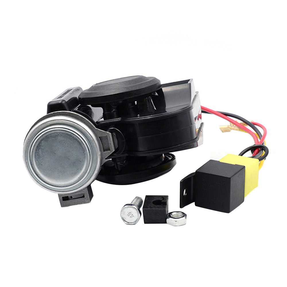 1x Nautilus Compact Motorcycle Air Horn Black 139dB 12V Loud.