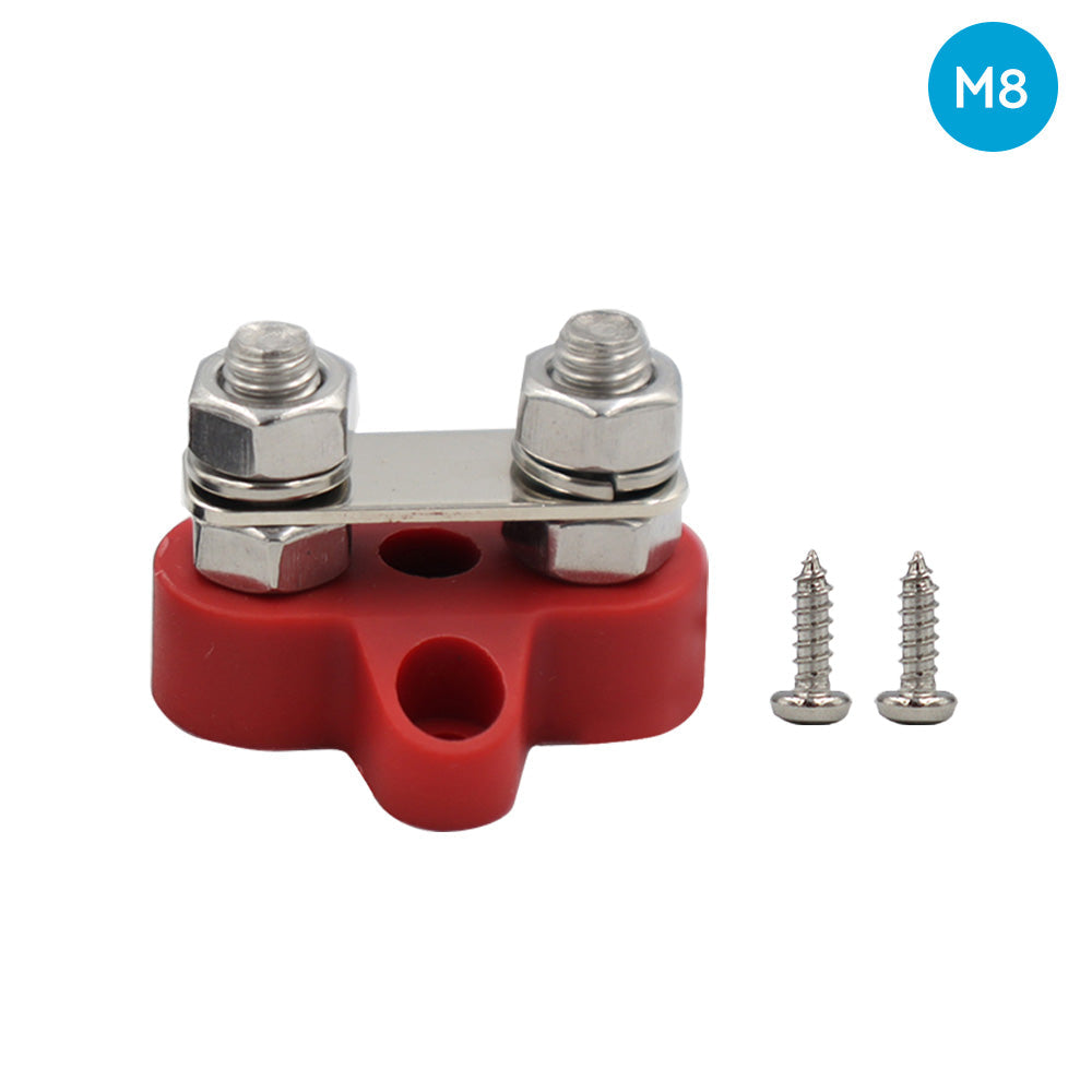 Bus Bar M8-M8 2 Post 12V-24V Terminal Block Suitable for Caravan Motorhome