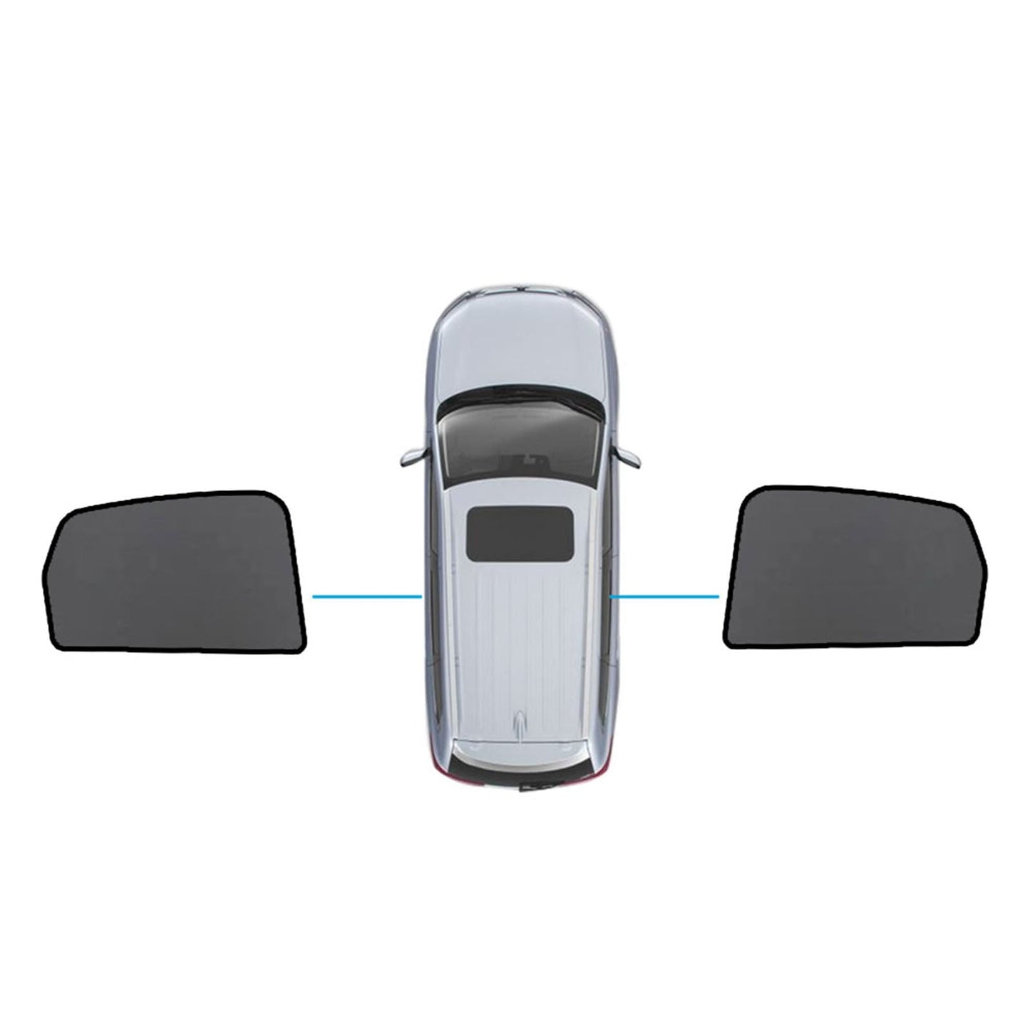 Magnetic Mesh Sun Blind Shades Suitable for Audi Q5 8R 2009–2016 On Front Rear.