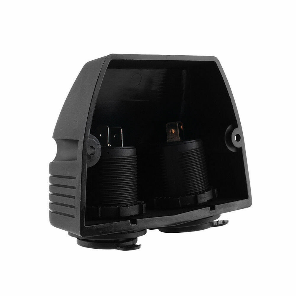 12V-24V Dual Port Surface Mount Cigarette Lighter Suitable for Car Boat Caravan RV.