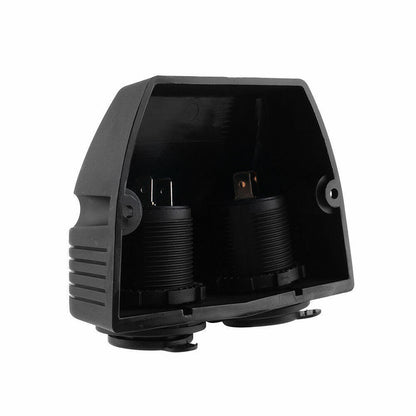 12V-24V Dual Port Surface Mount Cigarette Lighter Suitable for Car Boat Caravan RV.