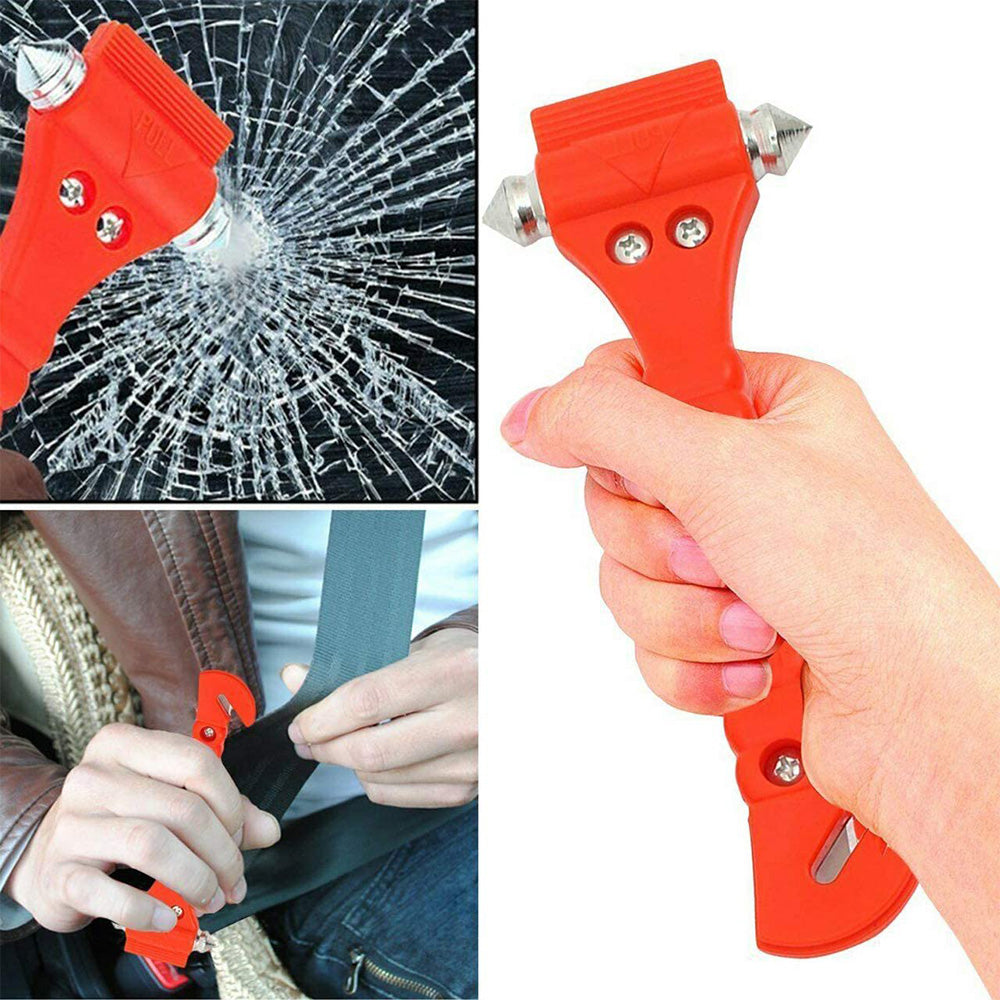 Car Emergency Hammer Window Glass Breaker Seat Belt Cutter Safety Escape Tool.
