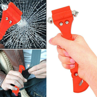Car Emergency Hammer Window Glass Breaker Seat Belt Cutter Safety Escape Tool.