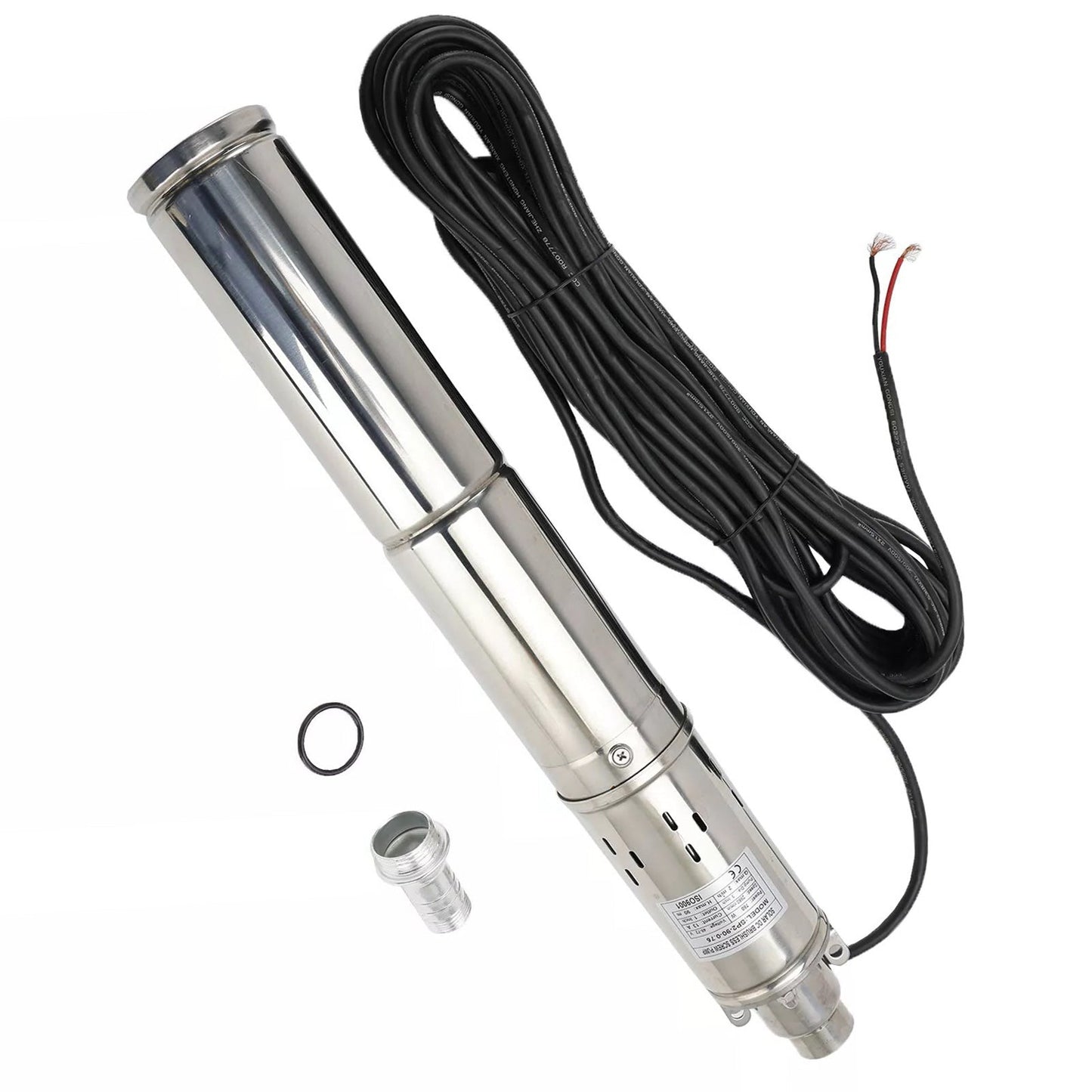 3in 48V 750W Deep Well Solar Submersible Bore Hole Water Pump With 15M Line.