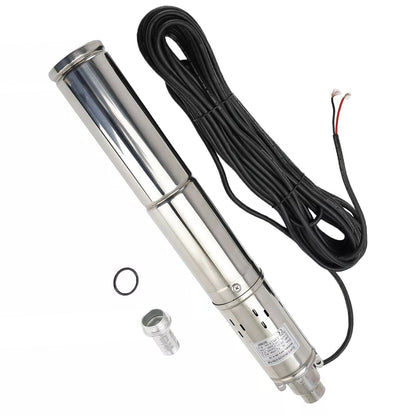 3in 48V 750W Deep Well Solar Submersible Bore Hole Water Pump With 15M Line.